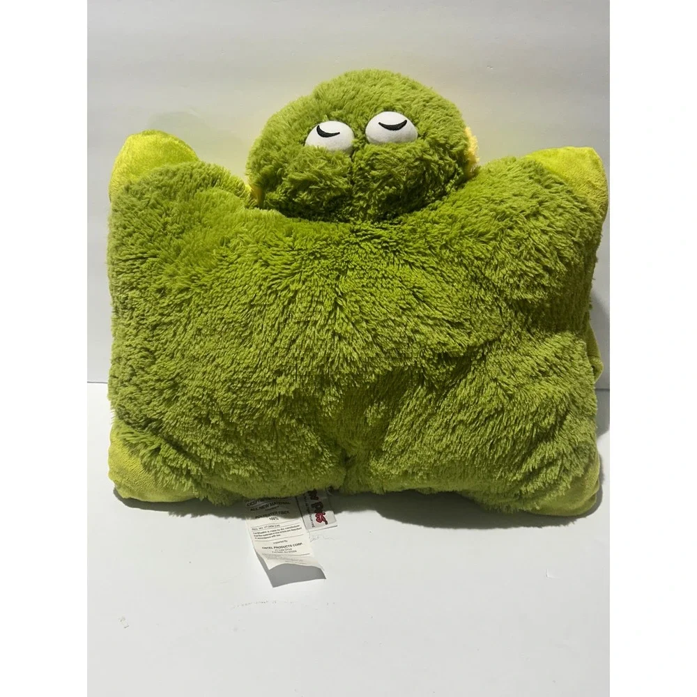 Pillow Pets Green Frog Plush Stuffed Animal Travel Pillow 18 in 2010